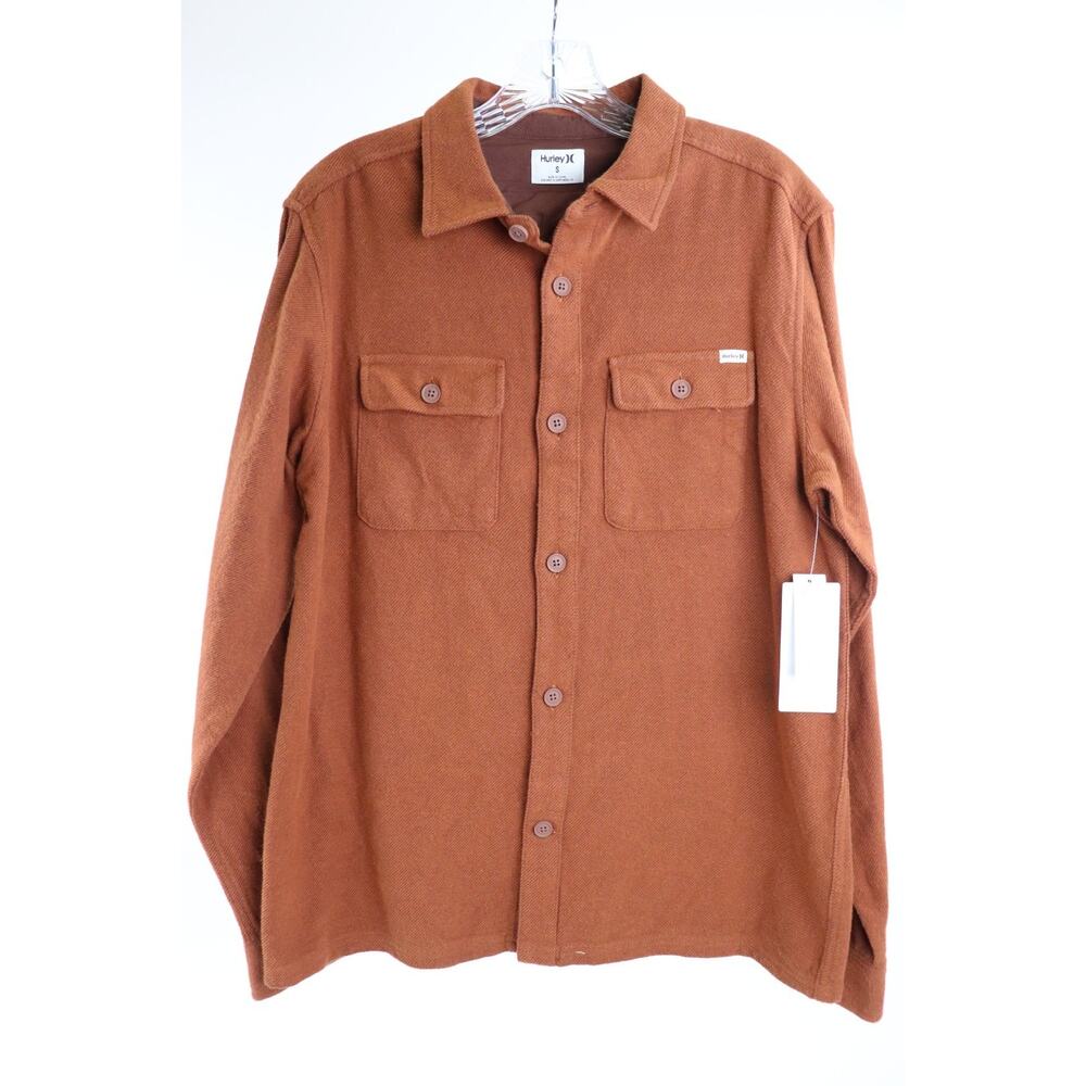 HURLEY MEN’S SANTA CRUZ TWILL FLANNEL LONG SLEEVE SHIRT Sz. Small NEW - READ
